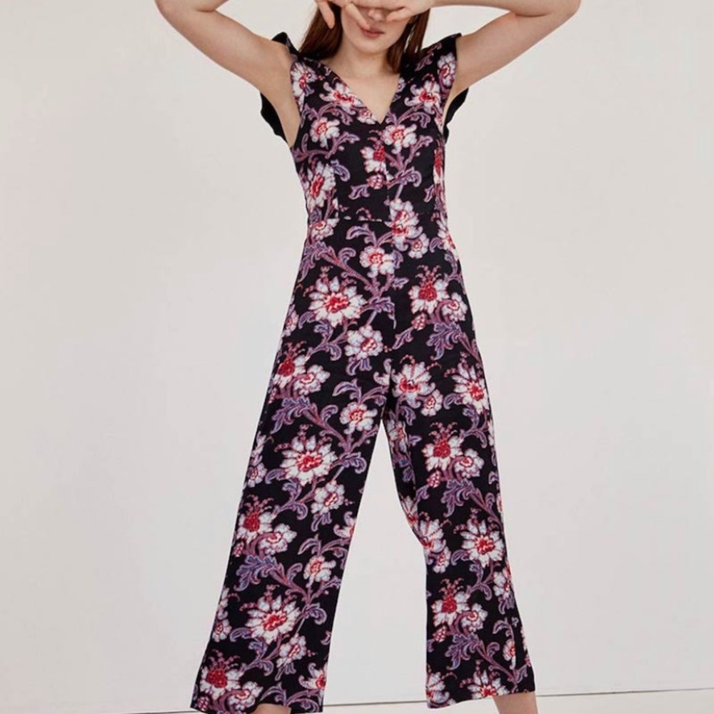 Club Monaco floral jumpsuit